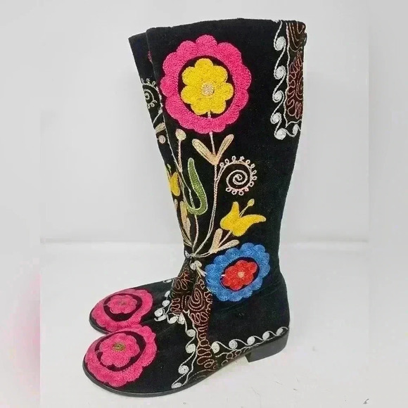 unbranded Shoes - Embroidered riding boots
